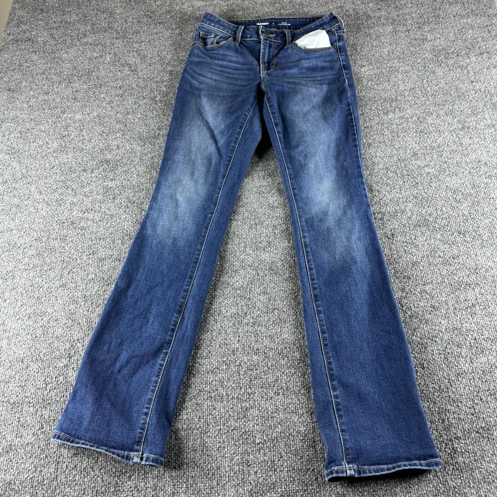 Old Navy Kicker Boot Cut Jeans Womens 0 Blue Medium Wash Stretch Denim